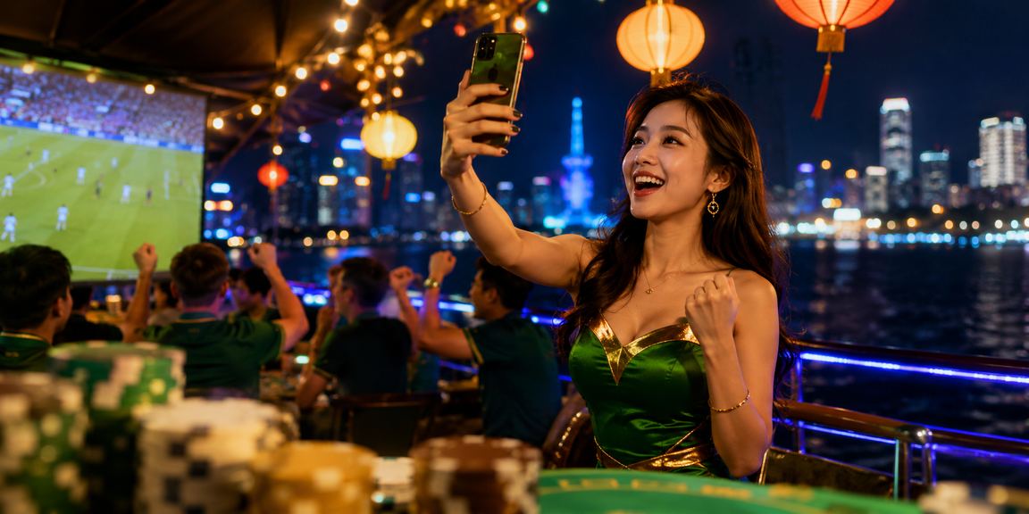 Người dùng tại Đà Nẵng xem nhận định kèo bóng đá trên điện thoại tại chợ đêm