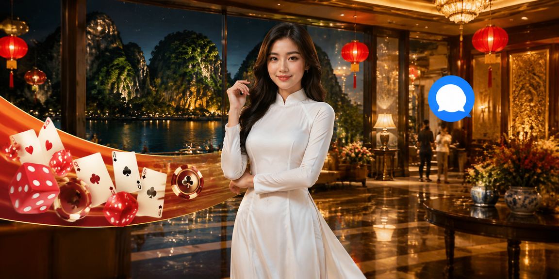 Người chơi bài truyền thống mặc áo dài tại Ninh Bình trong không gian văn hóa Việt